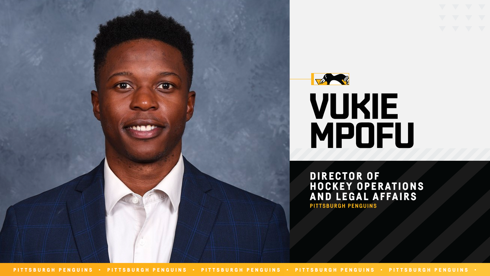 Penguins name Vukie Mpofu director of hockey operations and legal